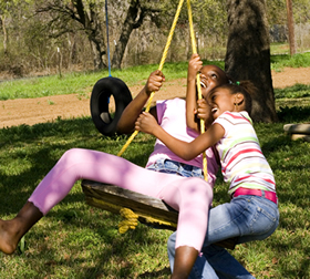 Sister on a Swing